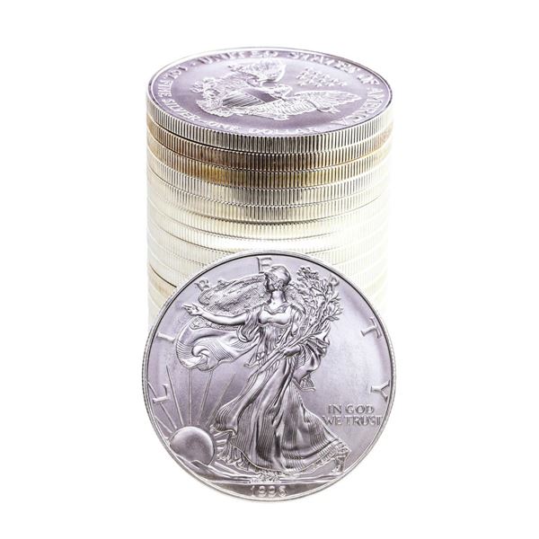 Roll of (20) Brilliant Uncirculated 1996 $1 American Silver Eagle Coins