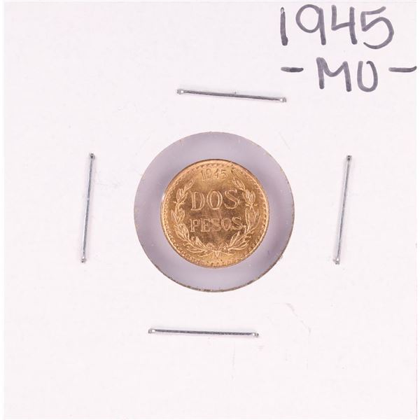 1945 Mexico Dos Pesos Gold Coin