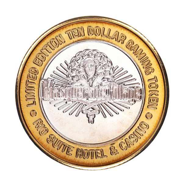 .999 Fine Silver Rio Las Vegas, Nevada $10 Limited Edition Gaming Token