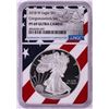 Image 1 : 2018-W $1 Proof American Silver Eagle Coin NGC PF69 Ultra Cameo Congratulations Flag