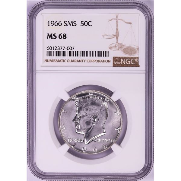 1966 SMS Kennedy Half Dollar Coin NGC MS68