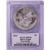 Image 2 : 2013 $1 American Silver Eagle Coin PCGS MS70 First Strike John M. Mercanti Signature