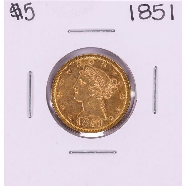 1851 $5 Liberty Head Half Eagle Gold Coin