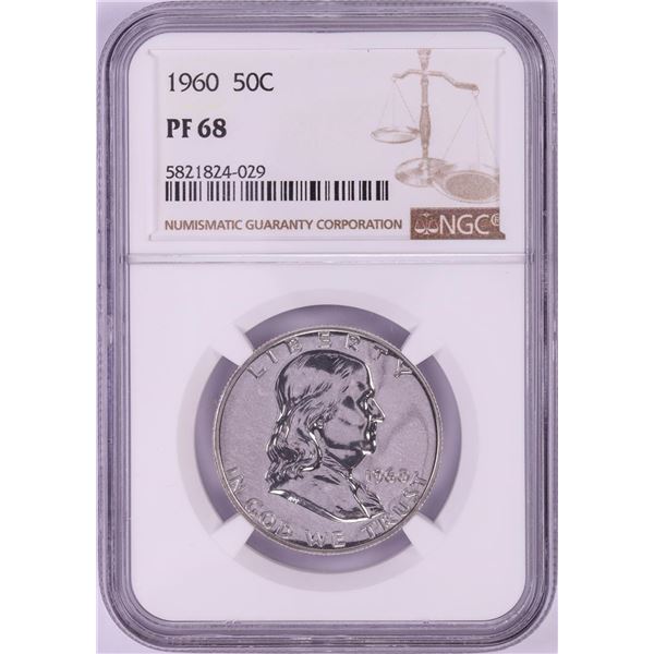 1960 Proof Franklin Half Dollar Coin NGC PF68