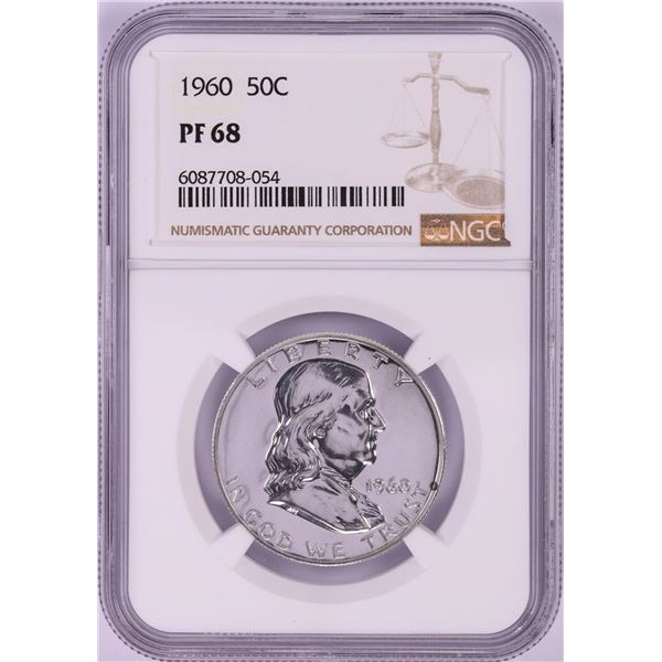 1960 Proof Franklin Half Dollar Coin NGC PF68