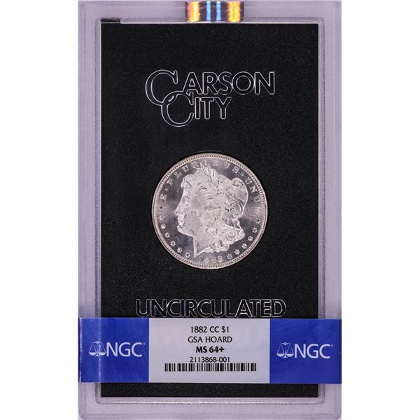 1882 $1 Morgan Silver Dollar Coin GSA Hoard Uncirculated NGC MS64+