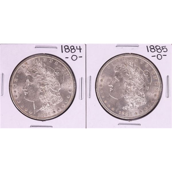Lot of 1884-O & 1885-O $1 Morgan Silver Dollar Coins