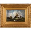 Image 2 : Framed Georges Max Vallier Oil On Panel, Country Landscape