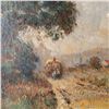 Image 6 : Joseph H. Boston, Amer. Titled 'Haywagon' Painted Landscape
