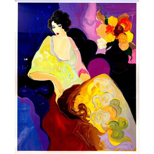 Itzchak Tarkay Serigraph Print, Lady In Yellow