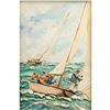 Image 1 : Framed Clay Painting, Sailing Away