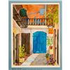 Image 1 : Framed Steve Stephenson Watercolor Painting, Blue Gate