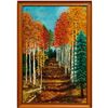 Image 2 : Framed, Acrylic Painting, Autumn Forest Landscape Art