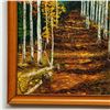Image 3 : Framed, Acrylic Painting, Autumn Forest Landscape Art