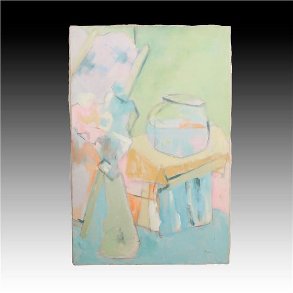 Abstract Painting, Oil on Canvas, Signed