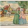 Image 5 : 2 Vintage Godey's Fashions Embroidered Wall Art, Framed