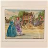 Image 9 : 2 Vintage Godey's Fashions Embroidered Wall Art, Framed