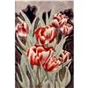 Image 1 : Vintage Decorative Ceramic Art Tile, Tulips