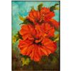 Image 5 : 2 Framed Flower Paintings, Hibiscus, Signed