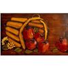 Image 1 : Vintage Carved Wood Wall Art Panel, Apples