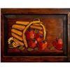 Image 2 : Vintage Carved Wood Wall Art Panel, Apples