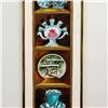 Image 5 : Framed, Acrylic Painting, 7 Porcelains in Display Cabinet
