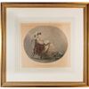 Image 3 : Vintage French Art Print, The Moment Of Reflection, Framed