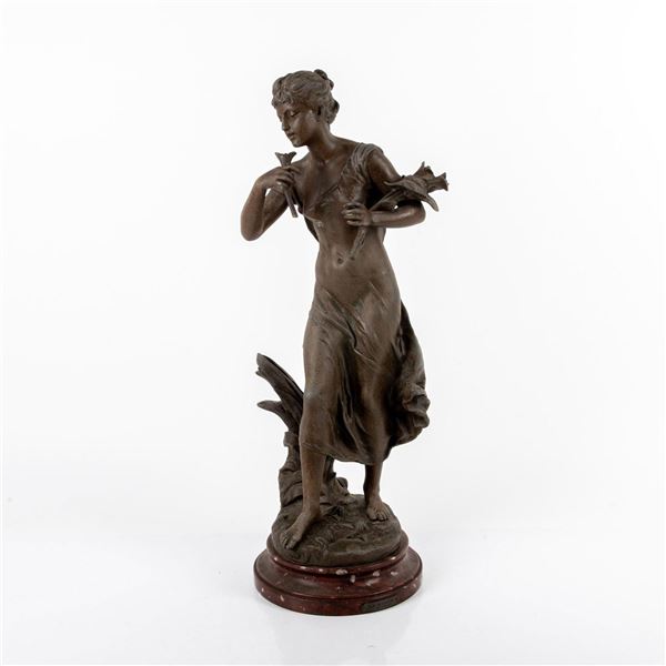 H. Moreau Bronze Statue, La Rosee