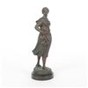 Image 1 : MAX LINDENBERG BRONZE SCULPTURE, WOMAN WITH FLOWERS