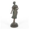 Image 2 : MAX LINDENBERG BRONZE SCULPTURE, WOMAN WITH FLOWERS