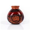 Image 1 : Guaitil Pottery Vase with inscribed face - signed