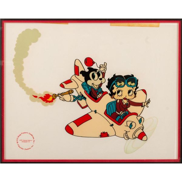King Features Framed Serigraph Cel, Plane Krazy