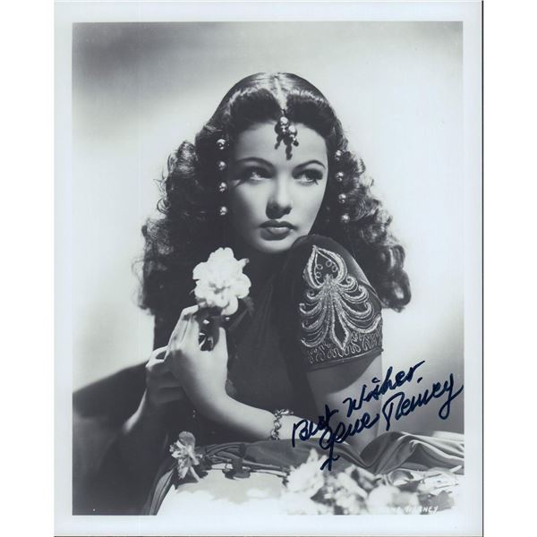 Gene Tierney Photograph, Signed