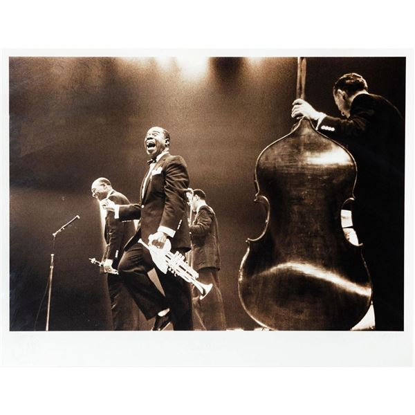 Framed Hulton Getty Giclee Print, Satchmo