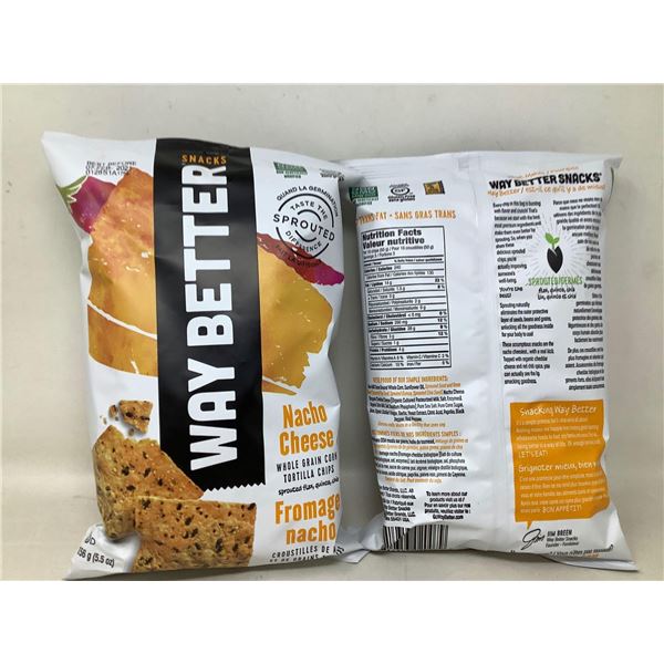 Case Of Way Better Nacho Cheese Whole Grain Corn Tortilla Chips (12 X 156G)