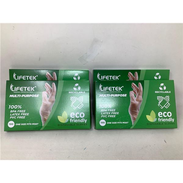 Lifetek Multi-Purpose Disposable Gloves (4 X 100)