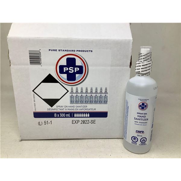 PSP Spray On Hand Sanitizer Antiseptic Skin Cleanser (8 X 300ML)