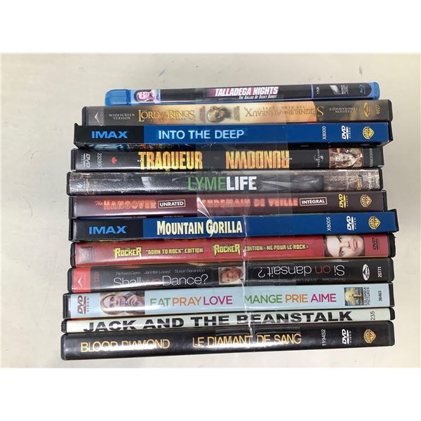 Lot Of 12 Assorted Motion Pictures