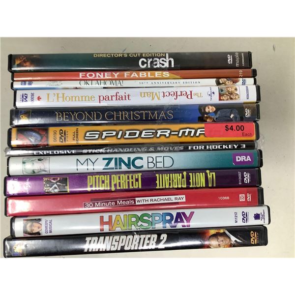 Lot Of 12 Assorted Motion Pictures