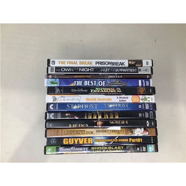 Lot Of 12 Assorted Motion Pictures
