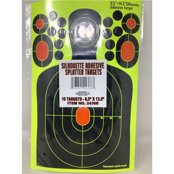 Silhouette Adhesive Splatter Targets 10 Targets