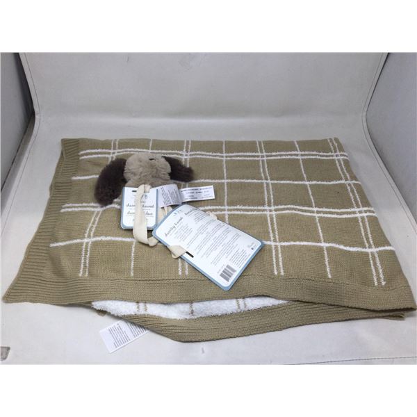 Little Miracles Knit Blanket and Rattle