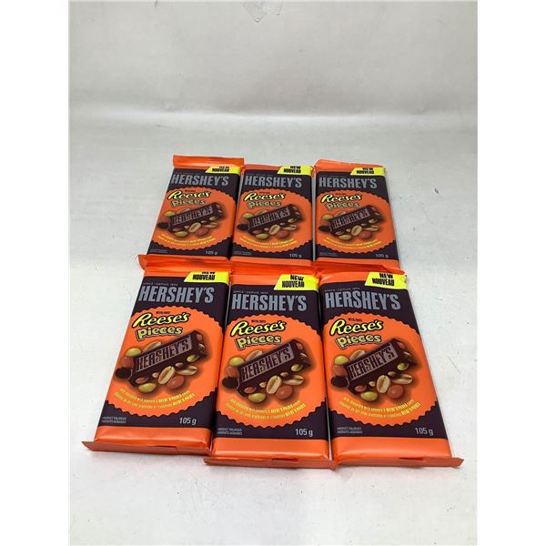Hershey Reese's Pieces Chocolate Bars ( 6 x 105g)
