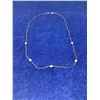 Image 1 : GP Thin Chain Necklace with Pearl Style Beads