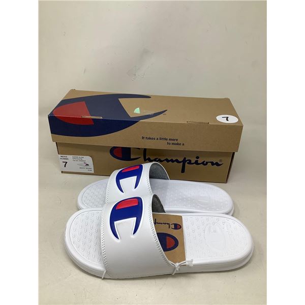 NEW White Champion Slides Size 7