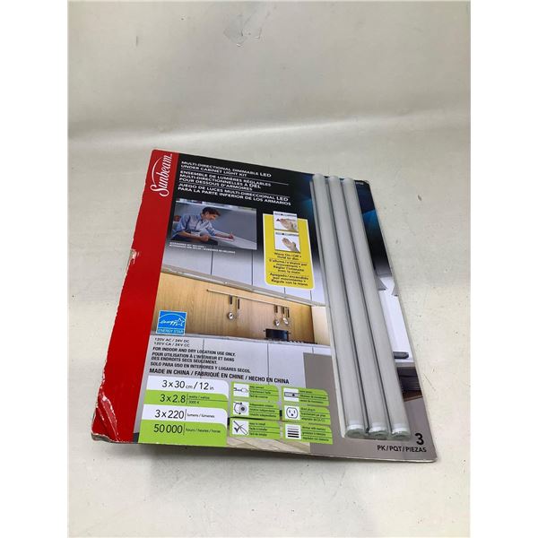 Sunbeam Multi-Directional Dimmable LED Under Cabinet Light Kit 3 Pack