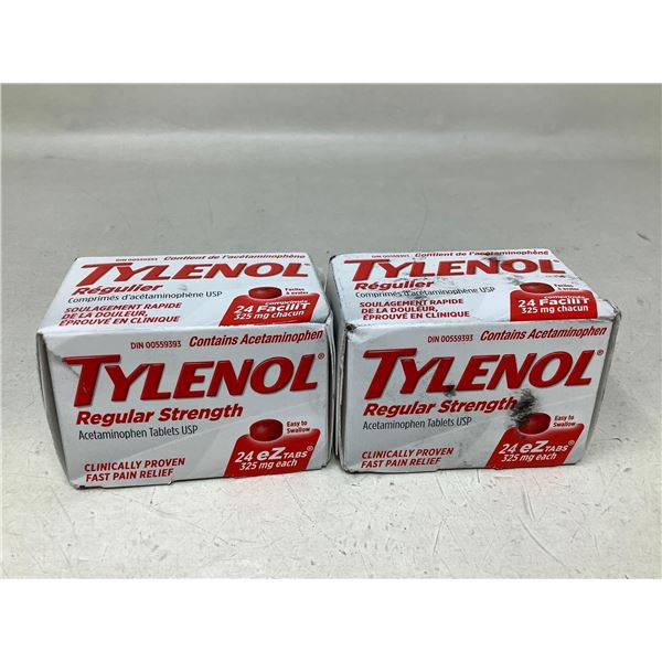 Tylenol Regular Strength Lot Of 2 (24 X 325MG)