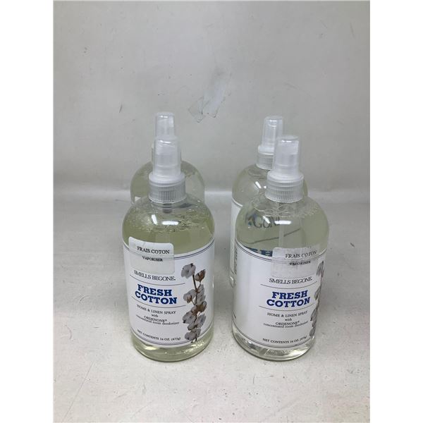 Smells Begone Fresh Cotton Home & Linen Spray (4 X 16OZ)
