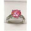 Image 3 : Pink Ice Gemstone 1.1 Carat Solitaire ladies filagree style engagement ring NEW size 7.5