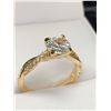 Image 2 : Ladies 14K GP 1.0 Carat Solitaire engagement ring size 7 NEW